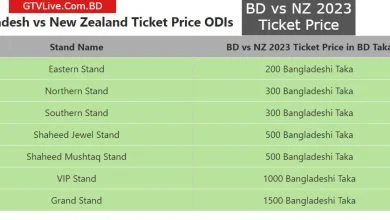 Bangladesh vs New Zealand Tickets Price 2023