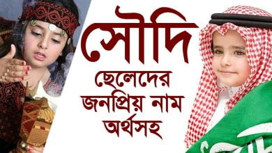 সৌদি মুসলিম ছেলেদের নাম অর্থসহ